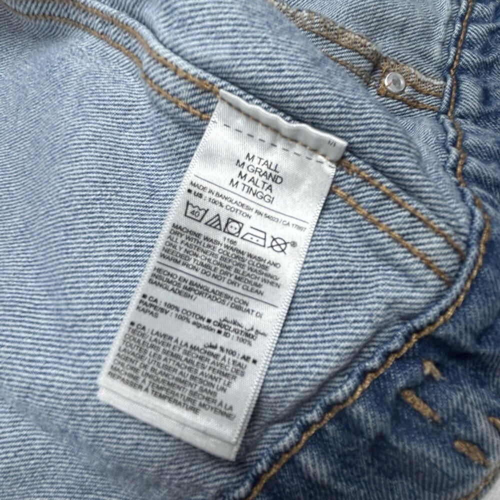 Old Navy Denim Jean Jacket Blue Distressed Cotton Trucker Western Women Med Tall - Picture 10 of 16
